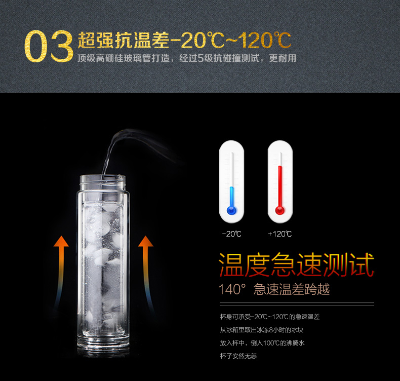 新浪定制商务玻璃茶杯