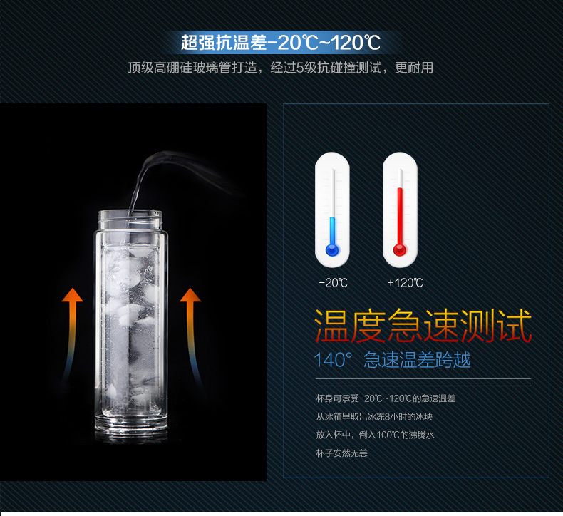 北京大学定制双层高档玻璃杯