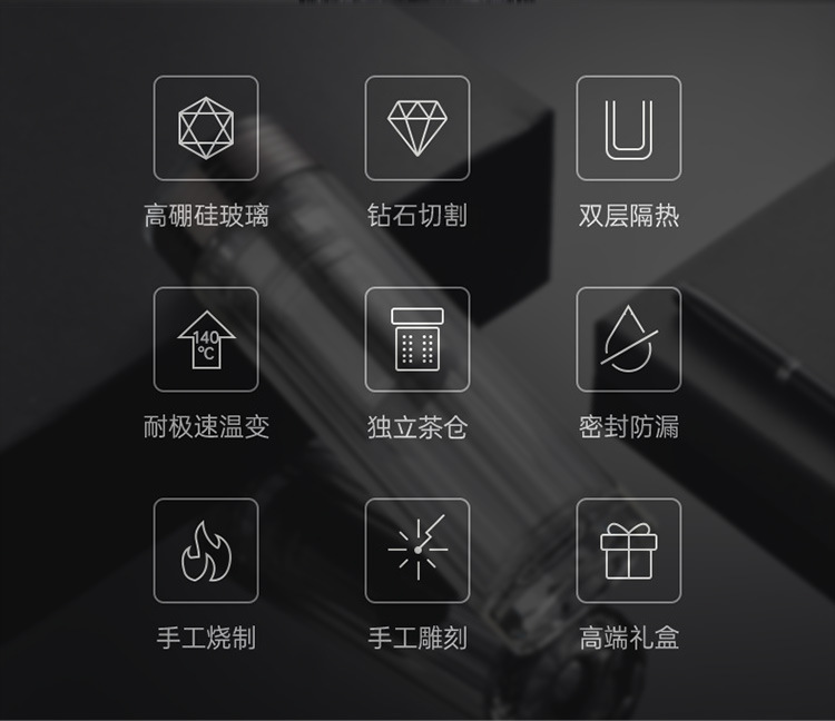 双层玻璃杯茶水分离保温杯商务泡茶杯