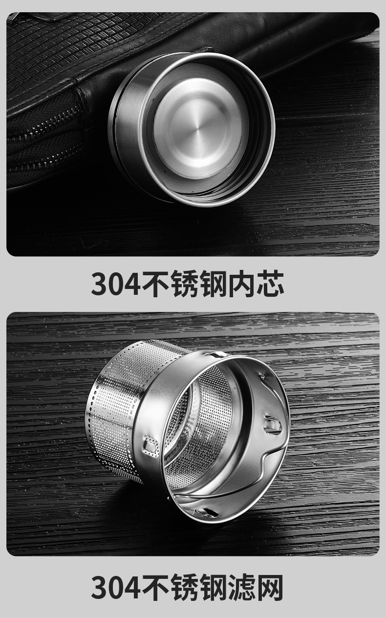 双层玻璃杯水杯隔热加厚带盖过滤茶杯商务办公