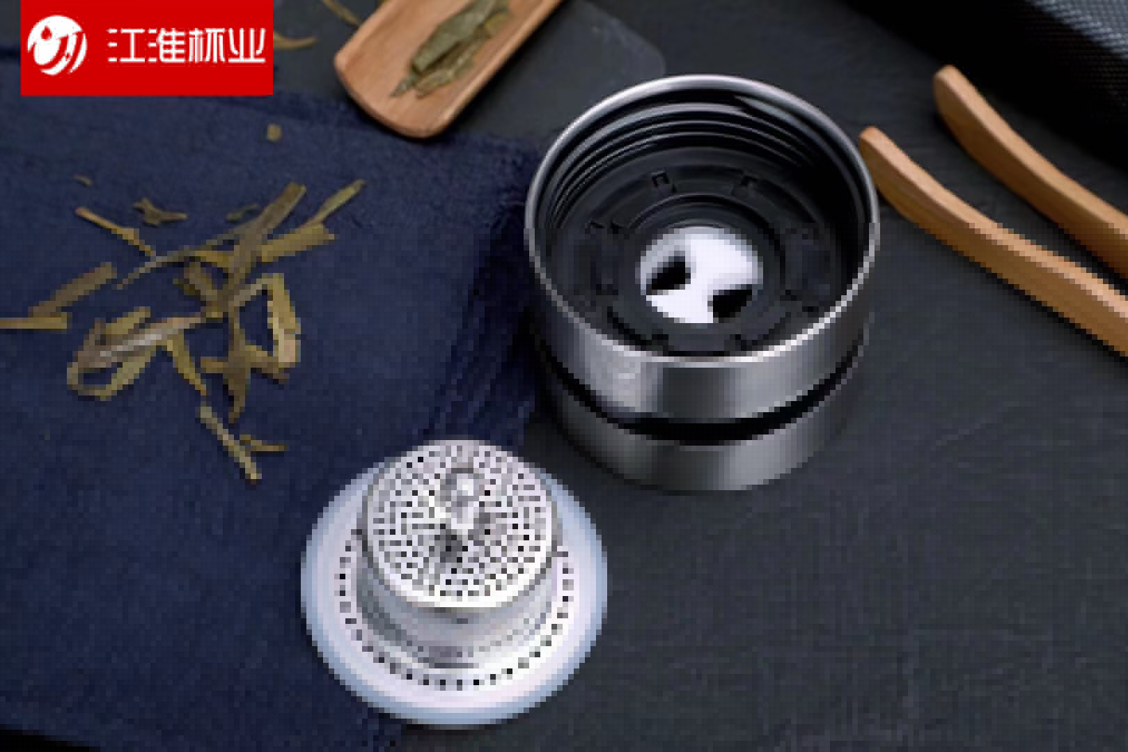 双层玻璃杯茶水分离