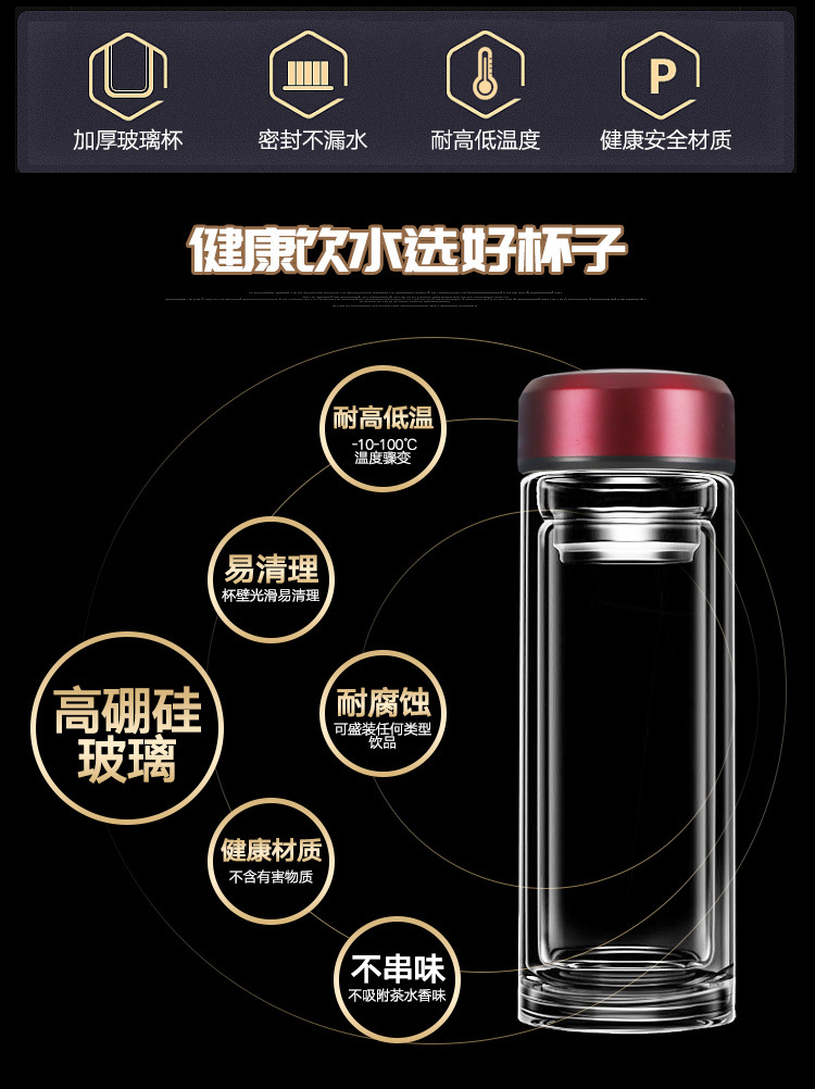 烧厚底透明玻璃杯