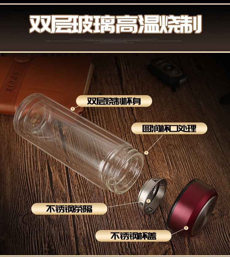 烧厚底透明玻璃杯