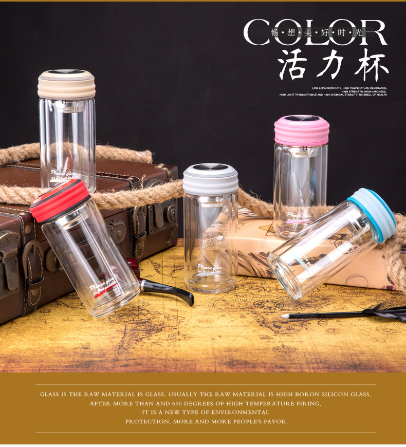 双层耐高温玻璃杯