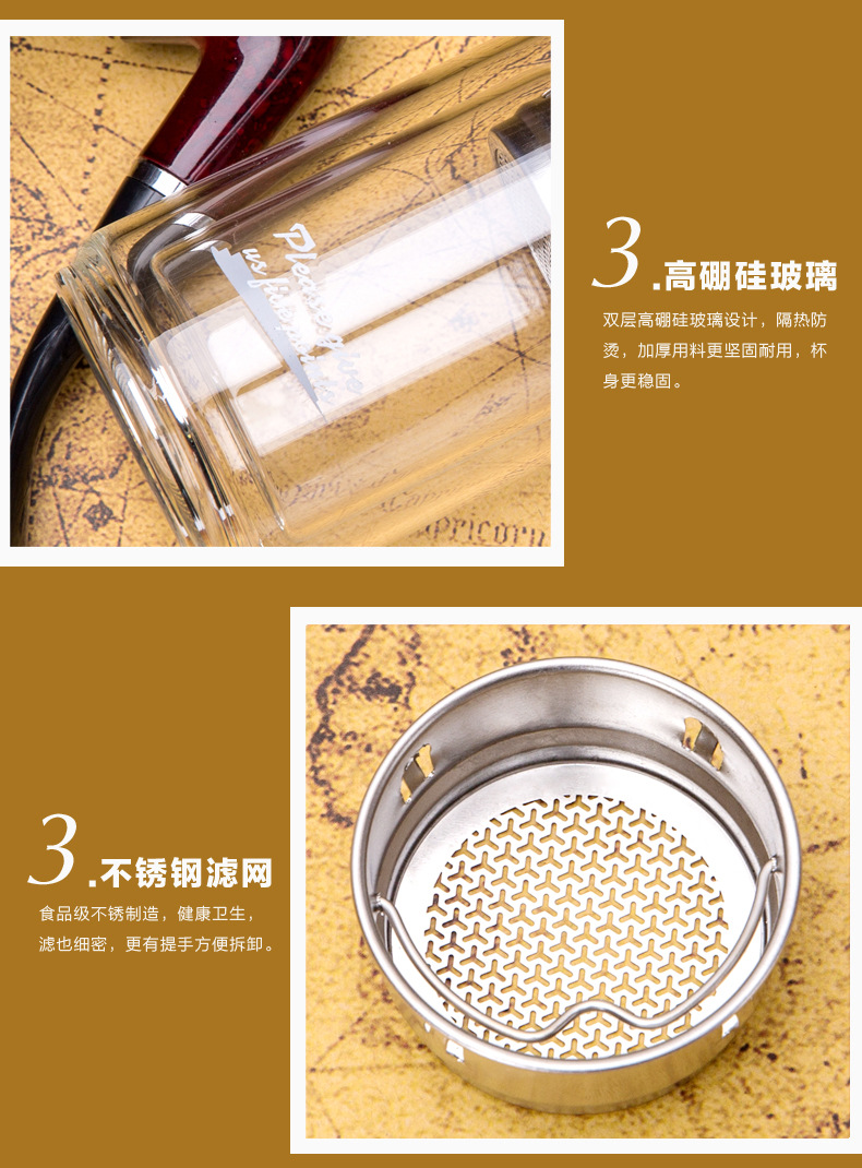 双层耐高温玻璃杯