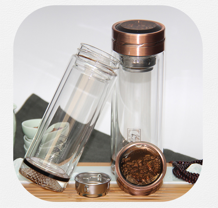 透明双层水晶玻璃杯