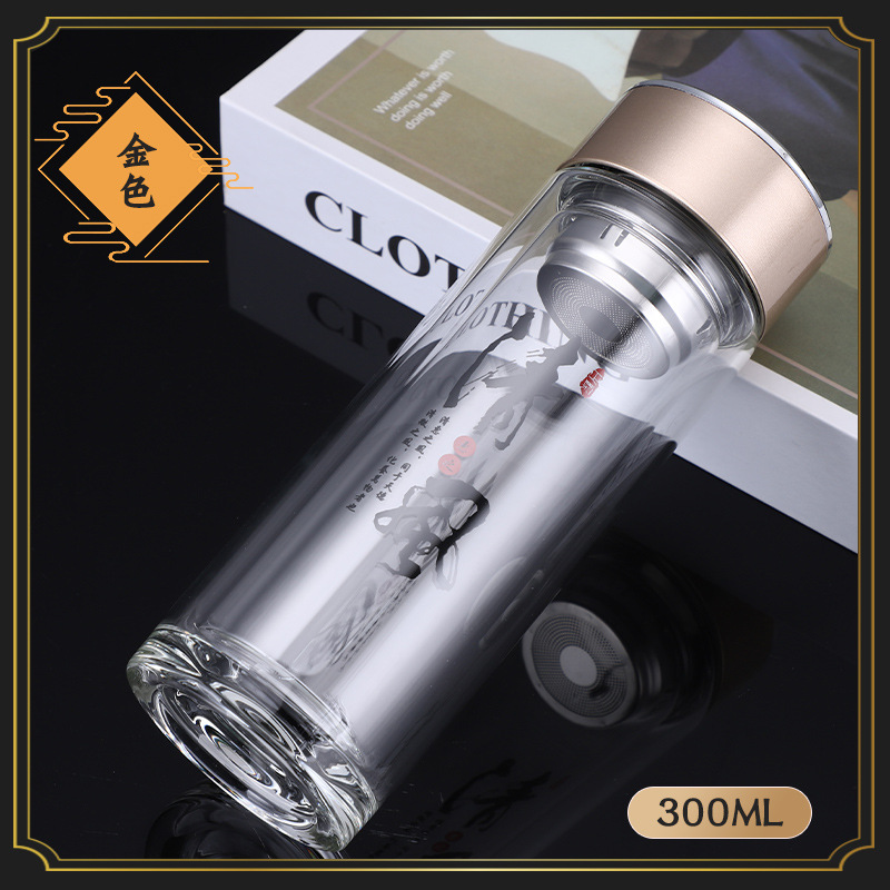 双层玻璃杯印logo