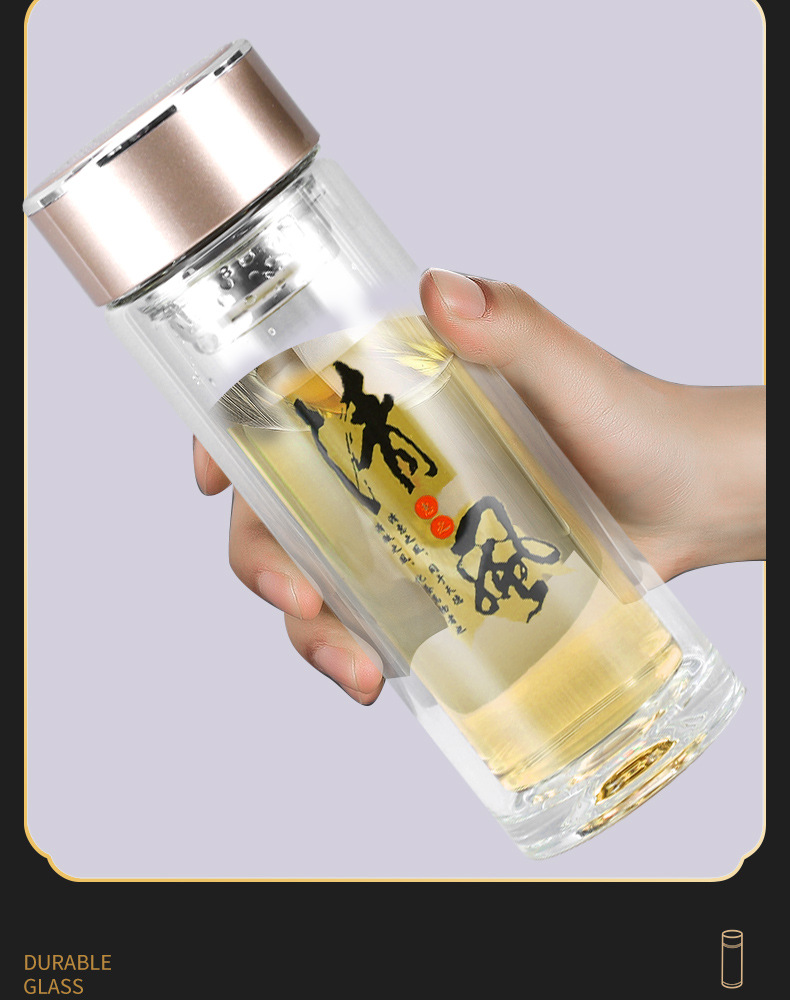 双层玻璃杯印logo