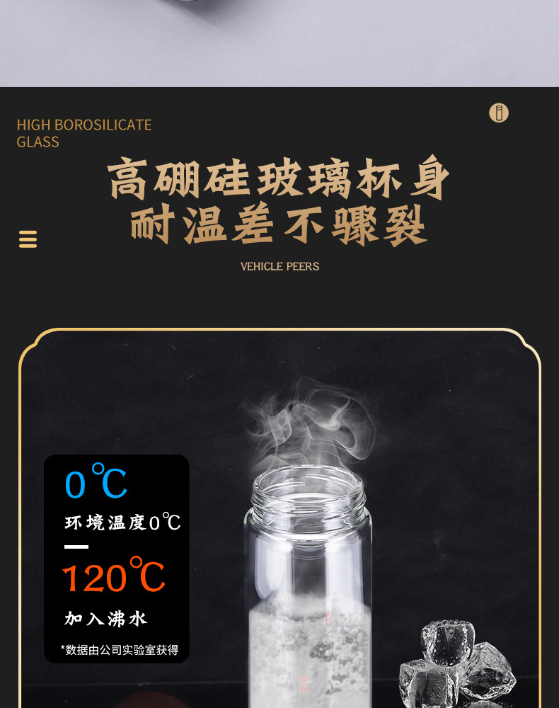 双层玻璃杯印logo