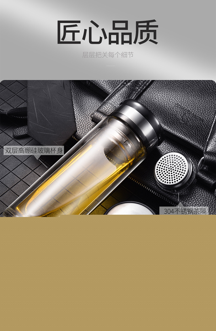 经典促销双层玻璃杯