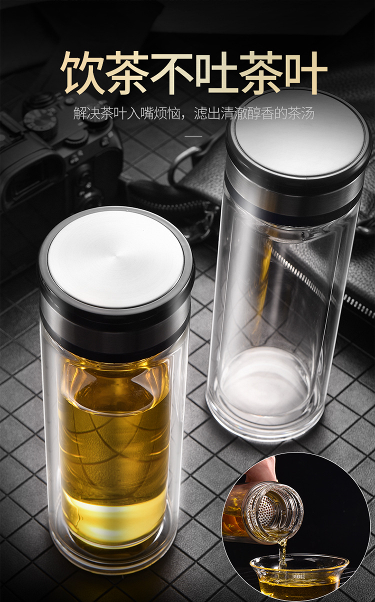 经典促销双层玻璃杯