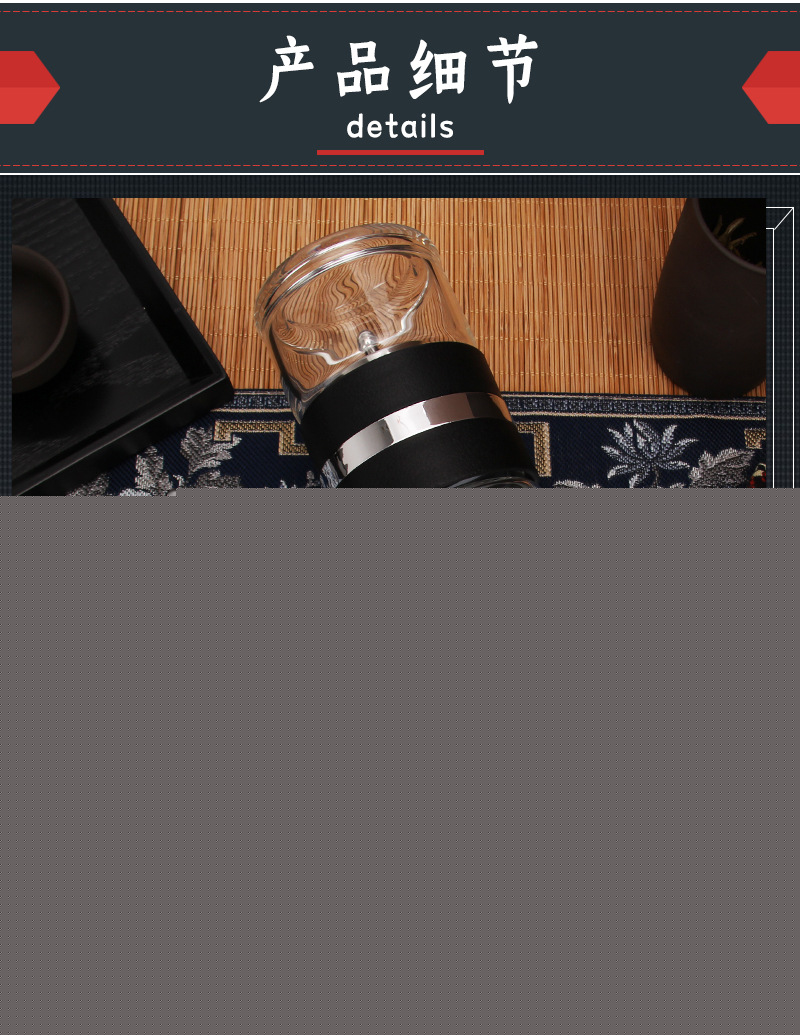 旋转定位茶水分离泡茶杯男女士家用办公高硼硅玻璃杯