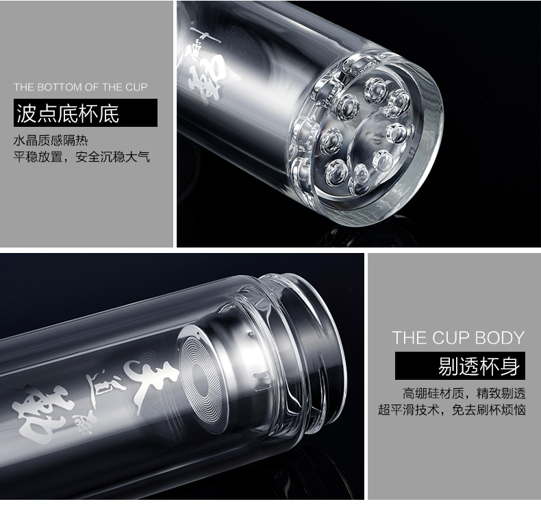 深圳定制双层波点底玻璃杯