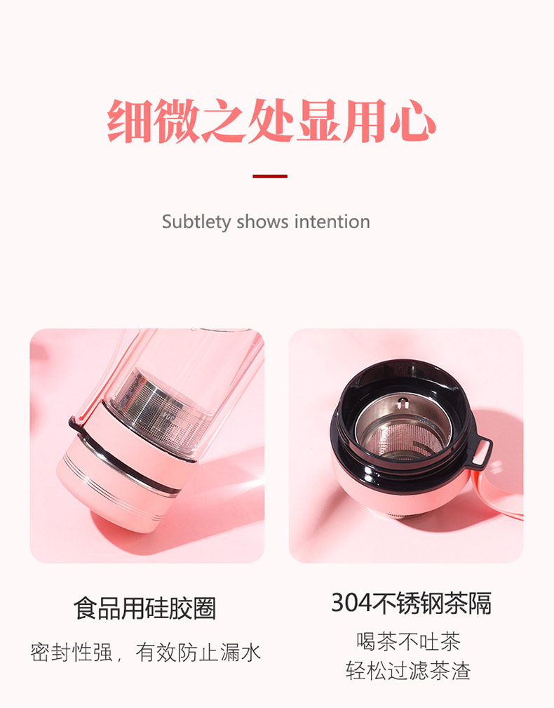 高硼硅玻璃杯加厚双层水杯透明商务办公杯子