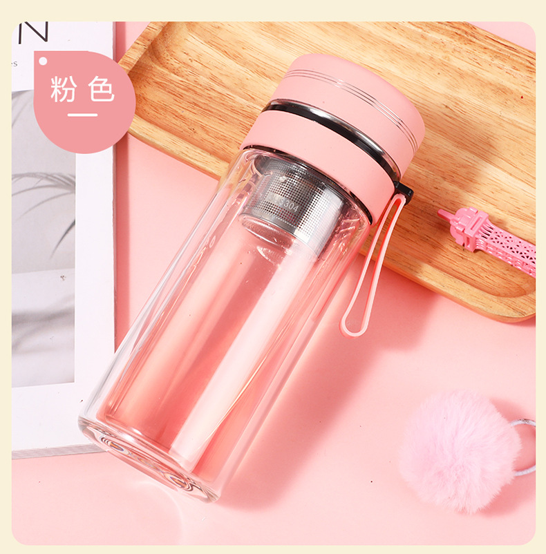 高硼硅玻璃杯加厚双层水杯透明商务办公杯子