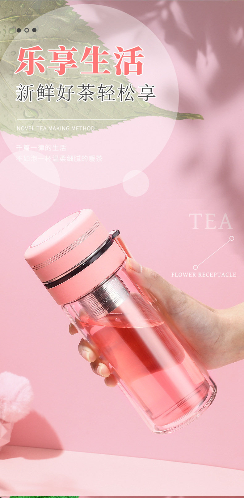 高硼硅玻璃杯加厚双层水杯透明商务办公杯子