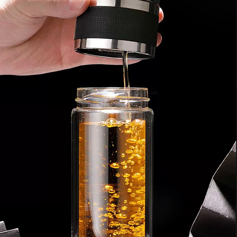 双层显温茶水分离