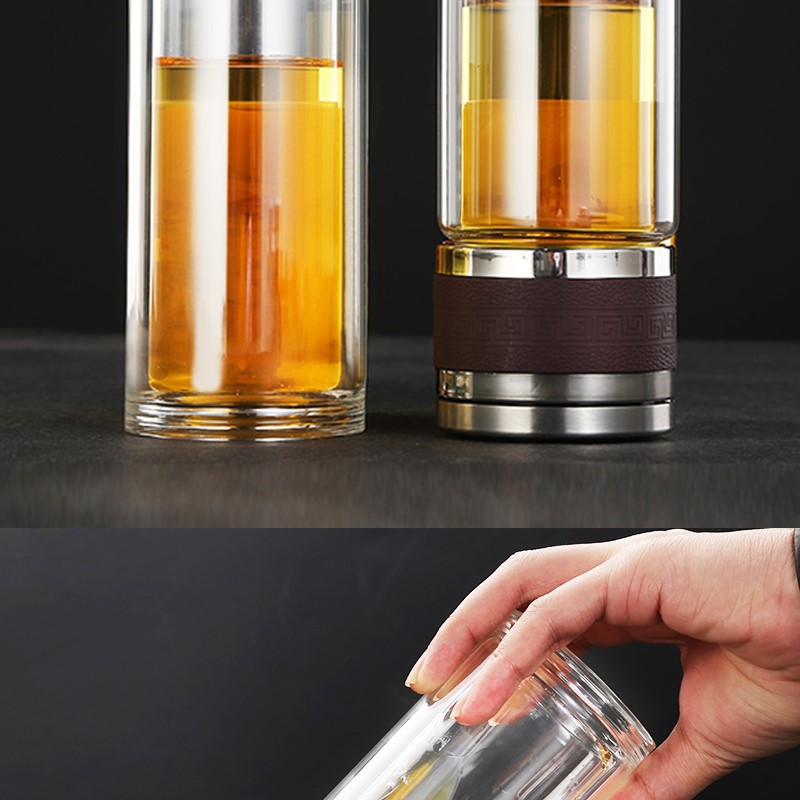 双层显温茶水分离