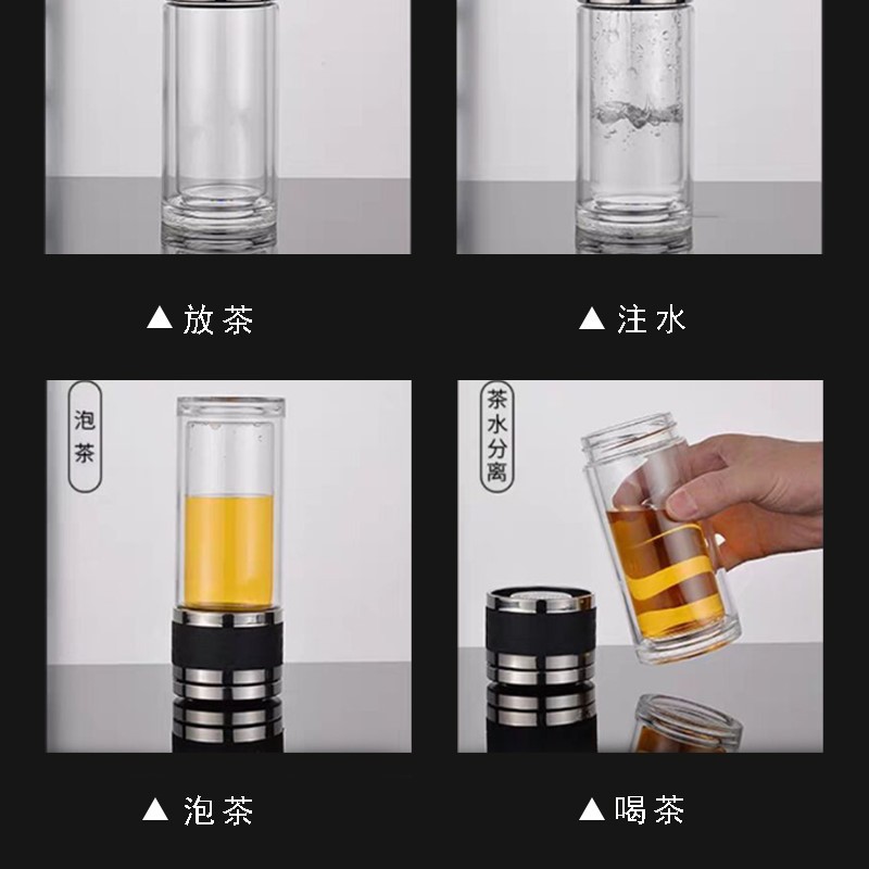双层显温茶水分离