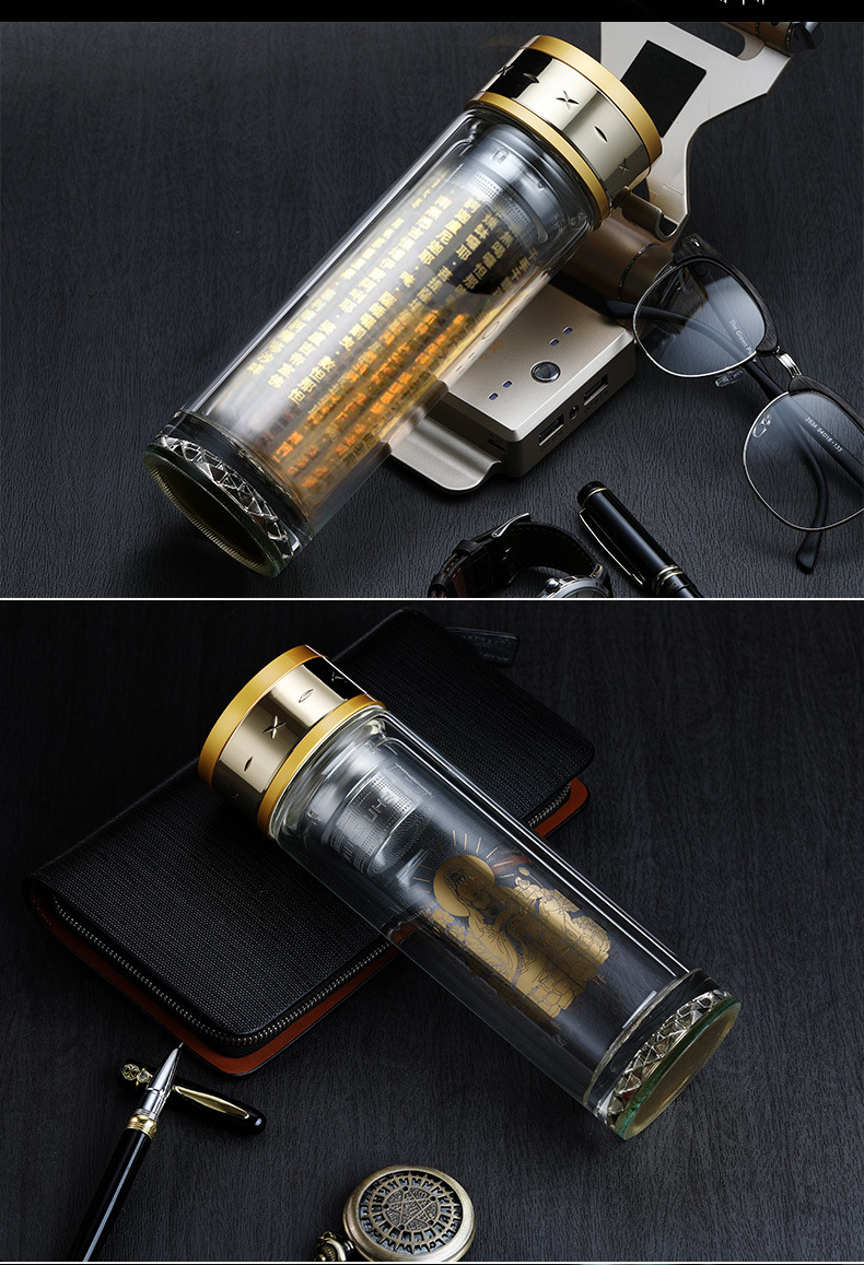 大悲咒双层玻璃杯