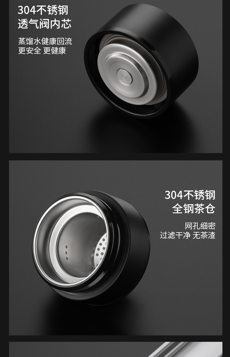 一键单手开盖玻璃杯