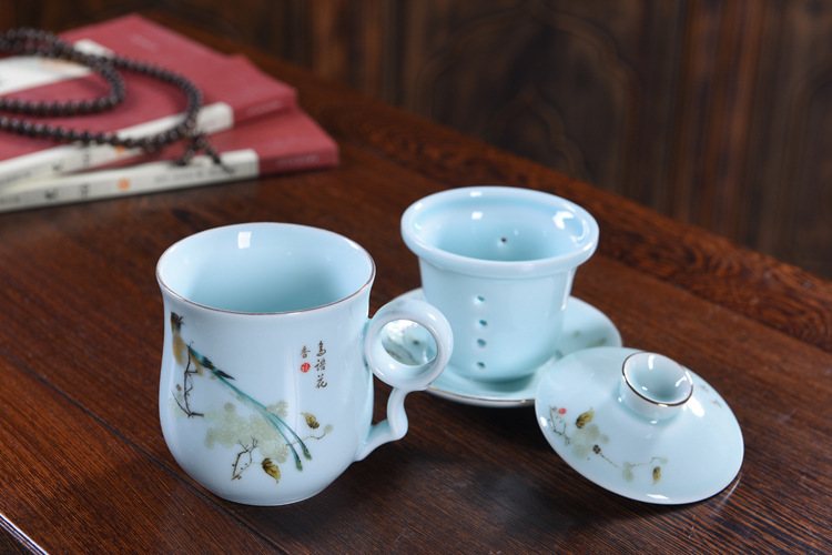 中式陶瓷办公骨瓷杯