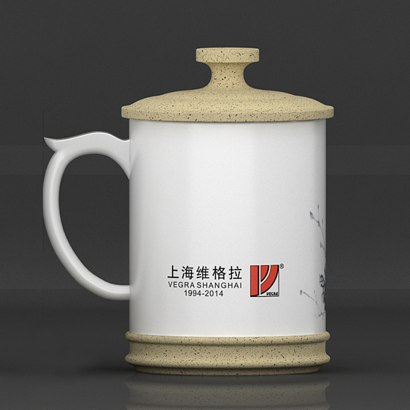荣华富贵玉映砂陶瓷盖杯-116 荣华富贵玉映砂陶瓷盖杯-116