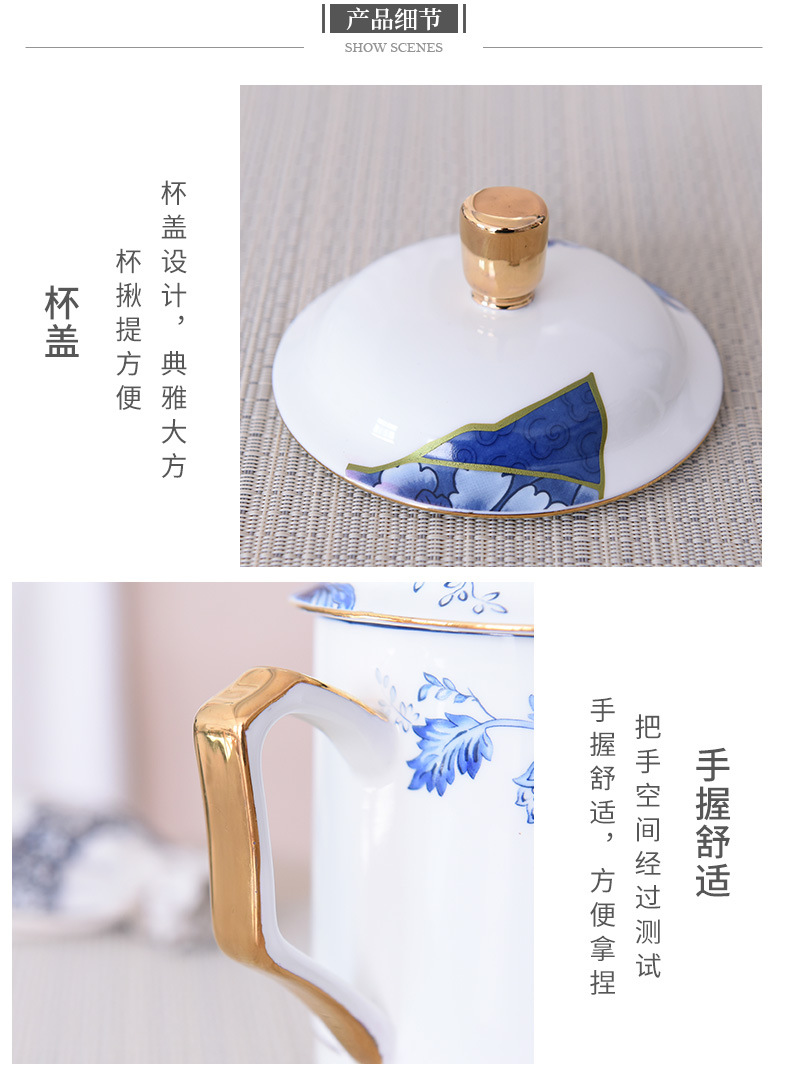 骨瓷金边马克杯批发欧式陶瓷水杯创意礼品可加图案