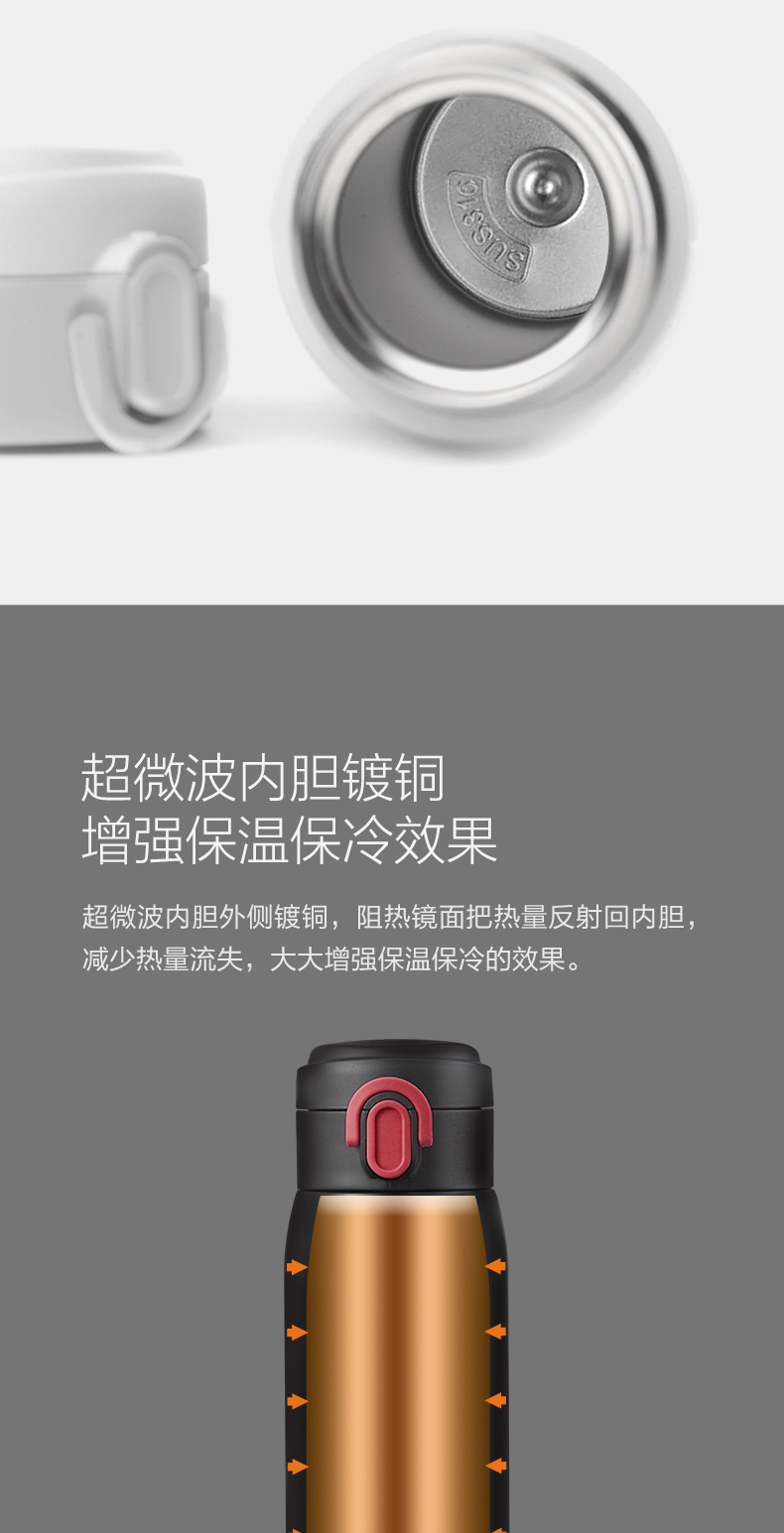 新款316可定制不锈钢保温杯