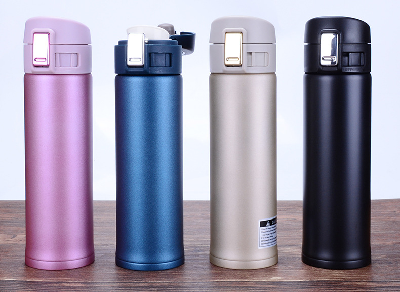 新款不锈钢弹跳保温杯