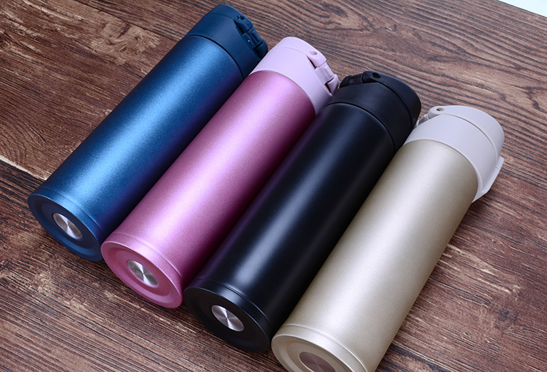 新款不锈钢弹跳保温杯