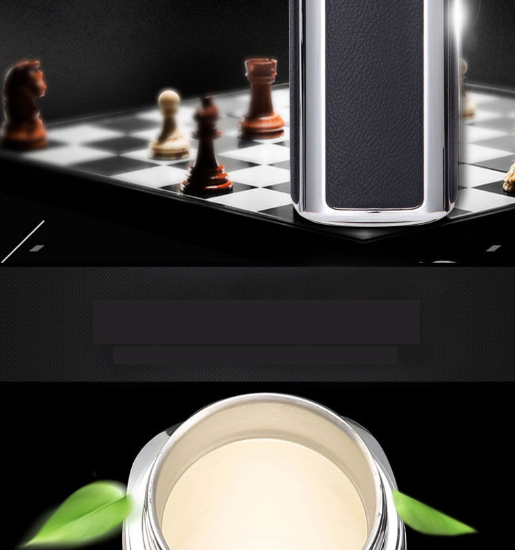 定制高档商务皮纹银杯