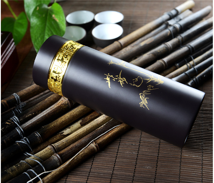 高档紫砂真空保温杯