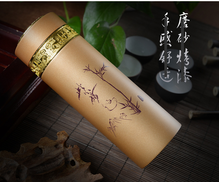 高档紫砂真空保温杯