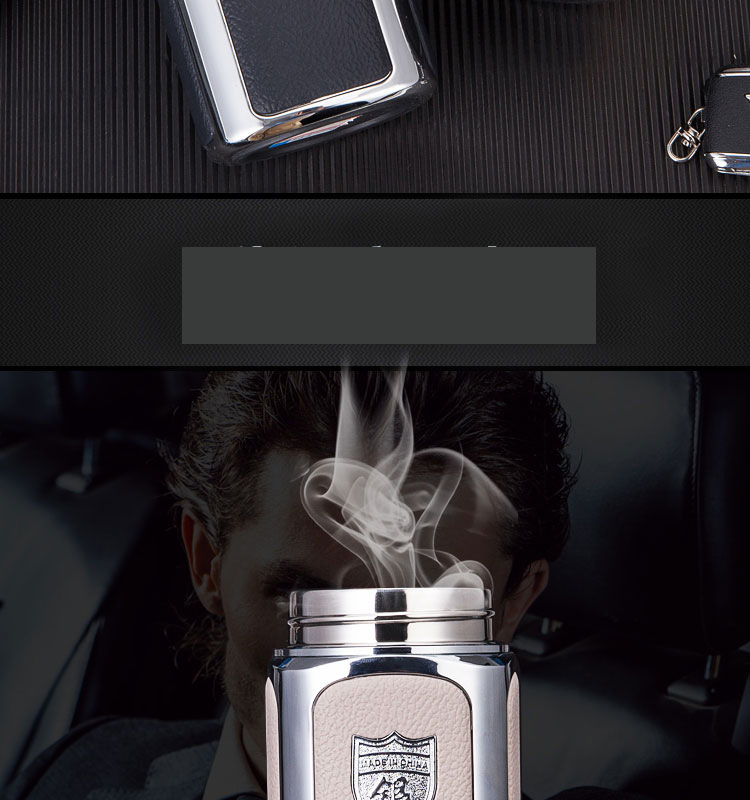 定制高档商务皮纹银杯