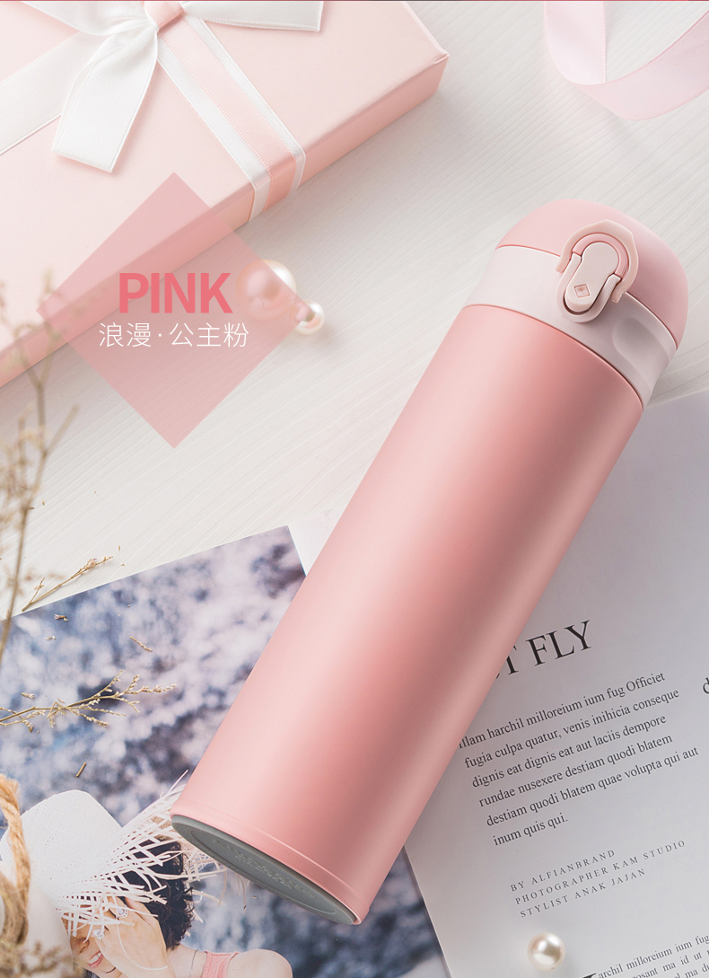 316不锈钢弹跳精品保温杯