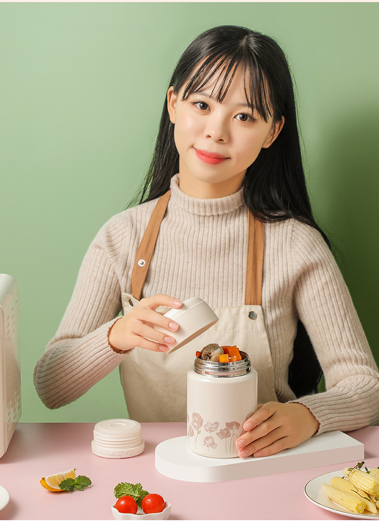 316双层不锈钢真空镀铜焖烧杯