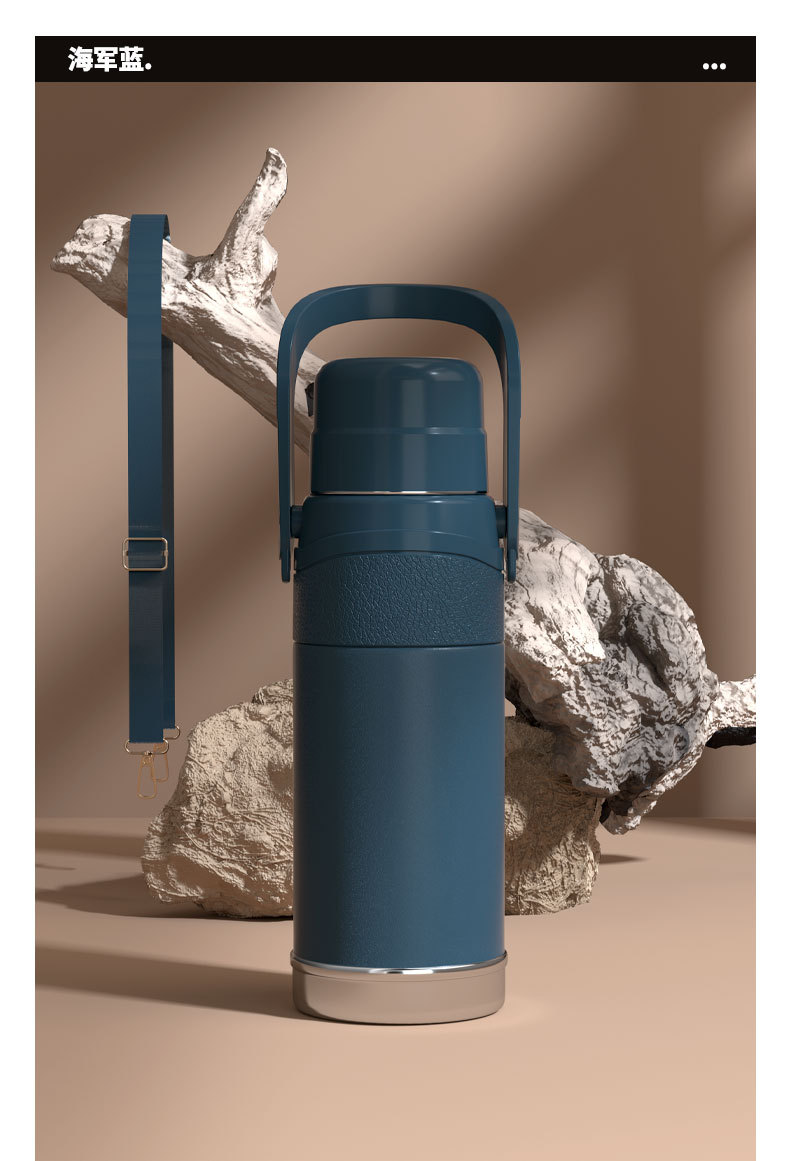 2023新中式304不锈钢1500ml大容量户外保温壶