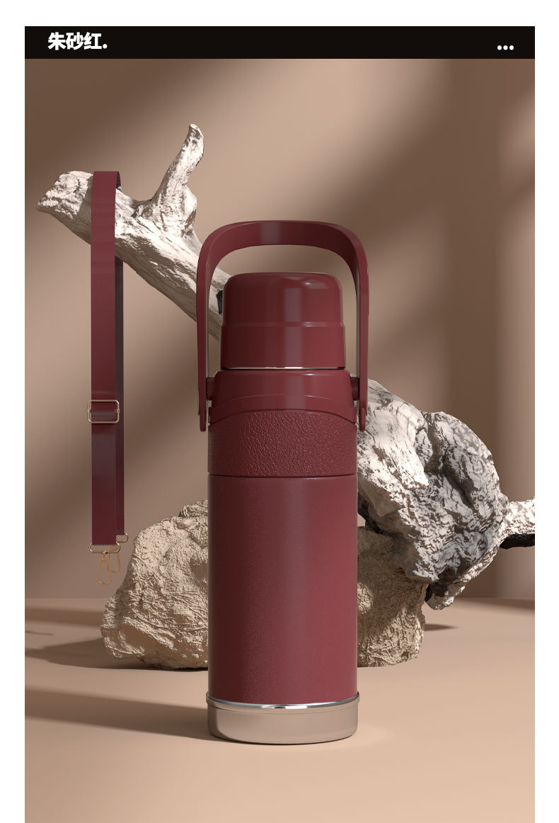 2023新中式304不锈钢1500ml大容量户外保温壶