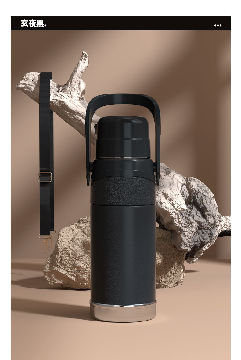 2023新中式304不锈钢1500ml大容量户外保温壶