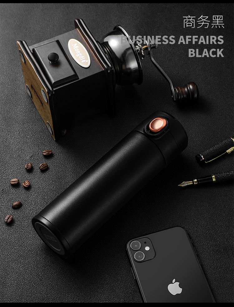 316不锈钢保温杯男女学生时尚弹跳杯子便携水杯礼品 商务车载代发