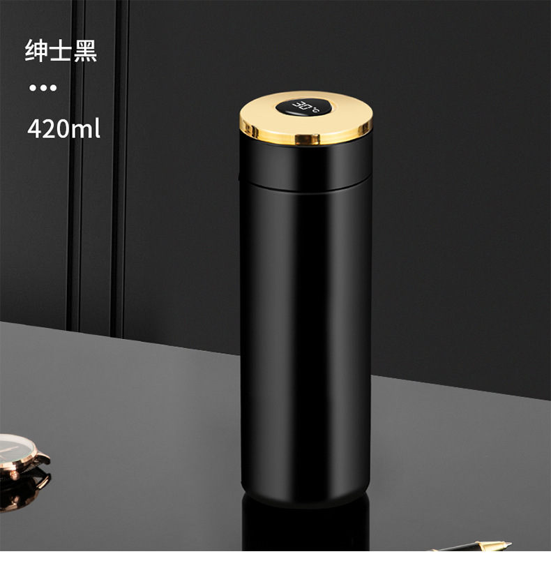 高档智能测温保温杯显温水杯子商务礼品定制logo