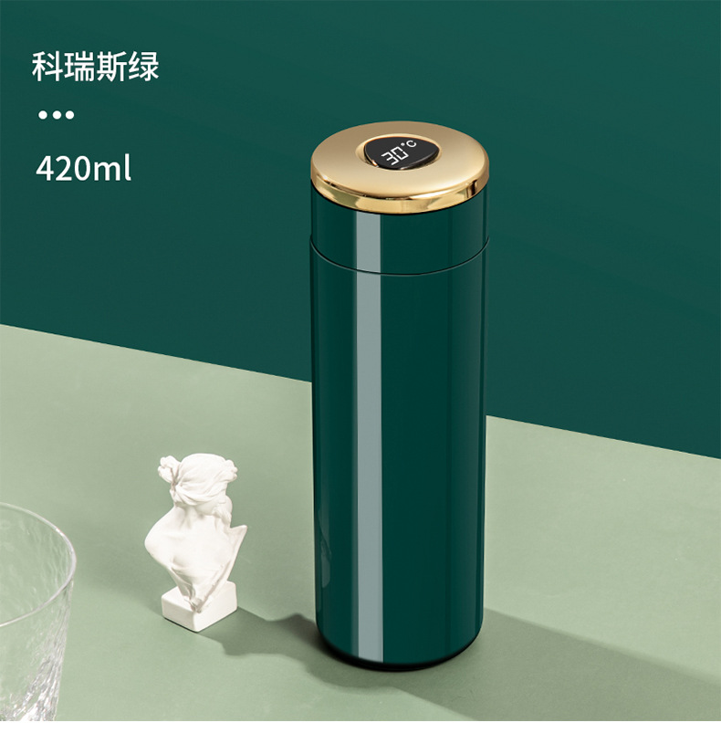 高档智能测温保温杯显温水杯子商务礼品定制logo